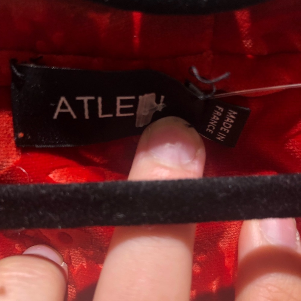 Atlein runway red velvet shirt 36 S holiday - Picture 4 of 4